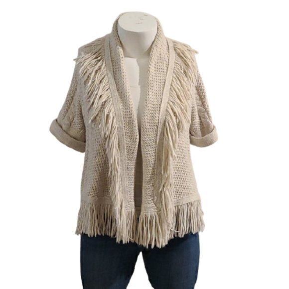 [Hollister] Cream Frill Open Cardigan - Size XS - Picture 1 of 9